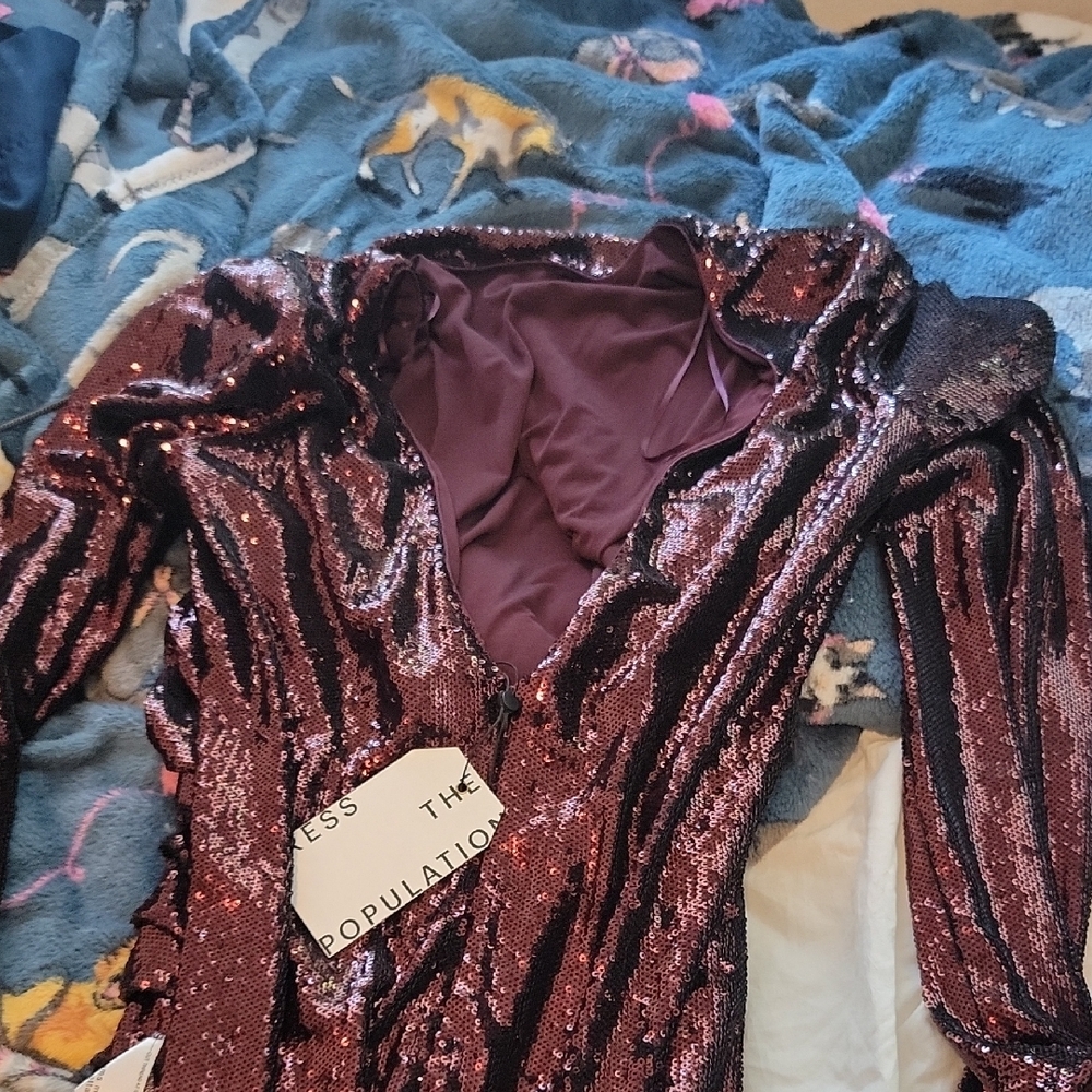 Dress the Population Deep Burgundy Dress - Picture 3 of 4